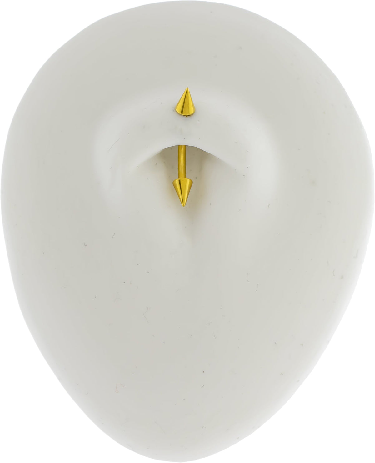 Steel Externally Threaded Curved Barbell With Cones W/ Gold PVD | Body Jewelry | Wiccan Center