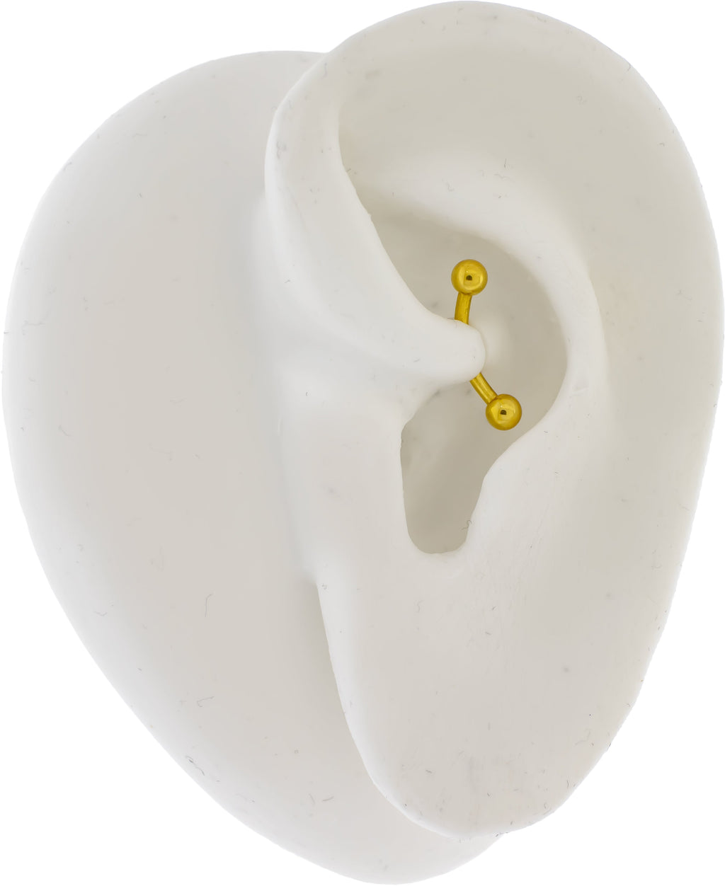 Steel Externally Threaded Curved Barbell W/ Gold PVD | Body Jewelry | Wiccan Center