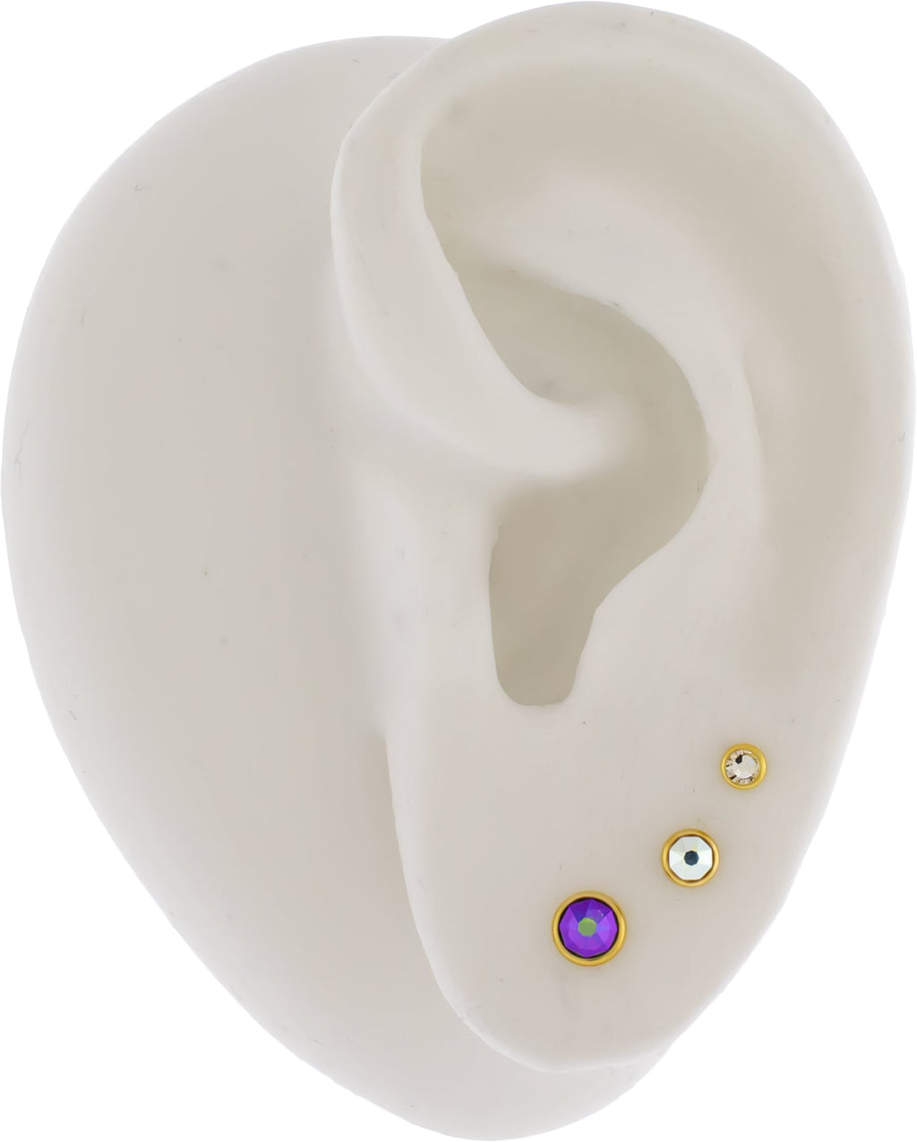 Steel Internally Threaded Gold PVD Gem Disc 16G | Body Jewelry | Wiccan Center