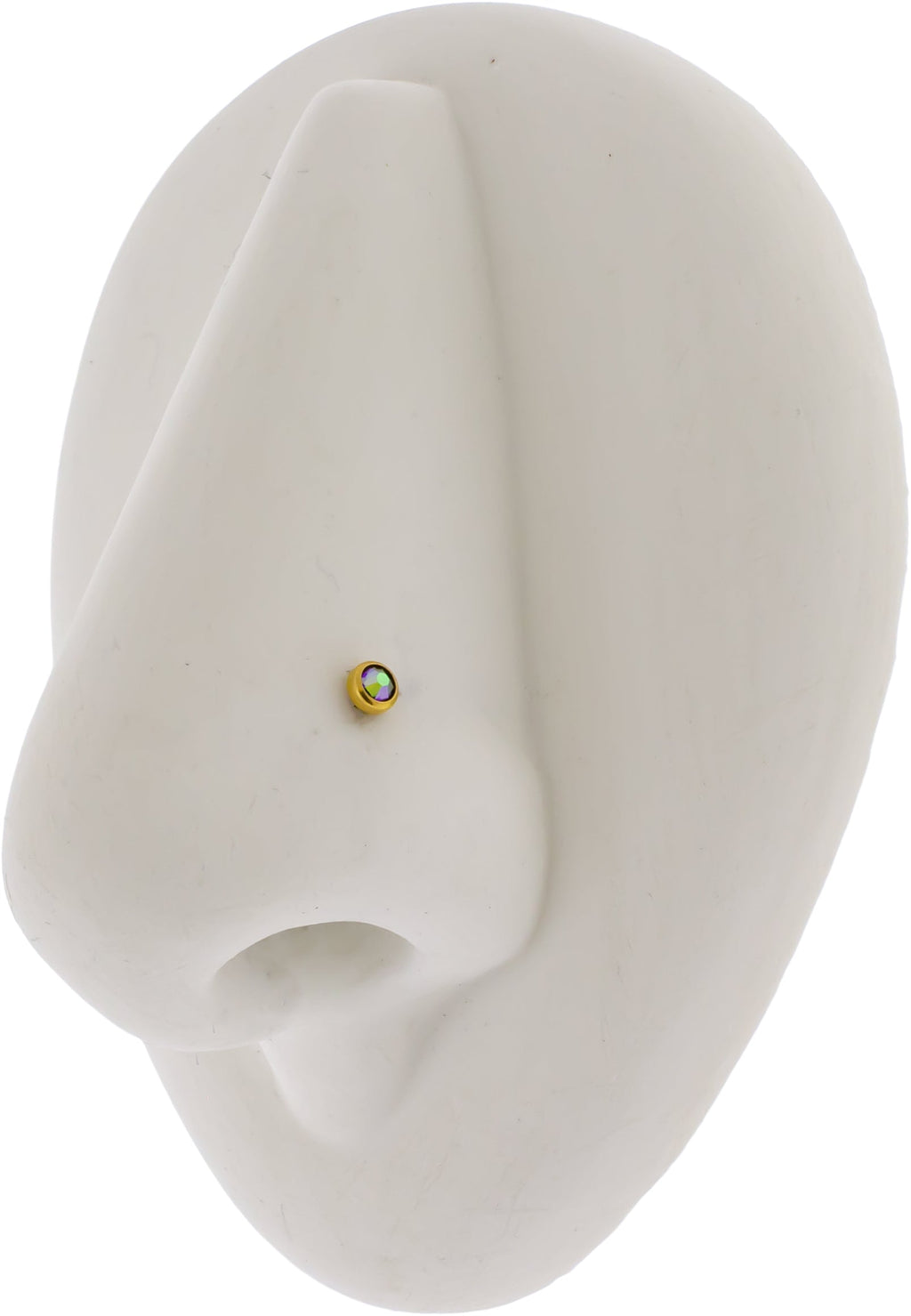 Steel Internally Threaded Gold PVD Gem Disc 16G | Body Jewelry | Wiccan Center