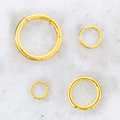 20G - 10G Steel Gold PVD Hinged Segment Rings | Body Jewelry | Wiccan Center