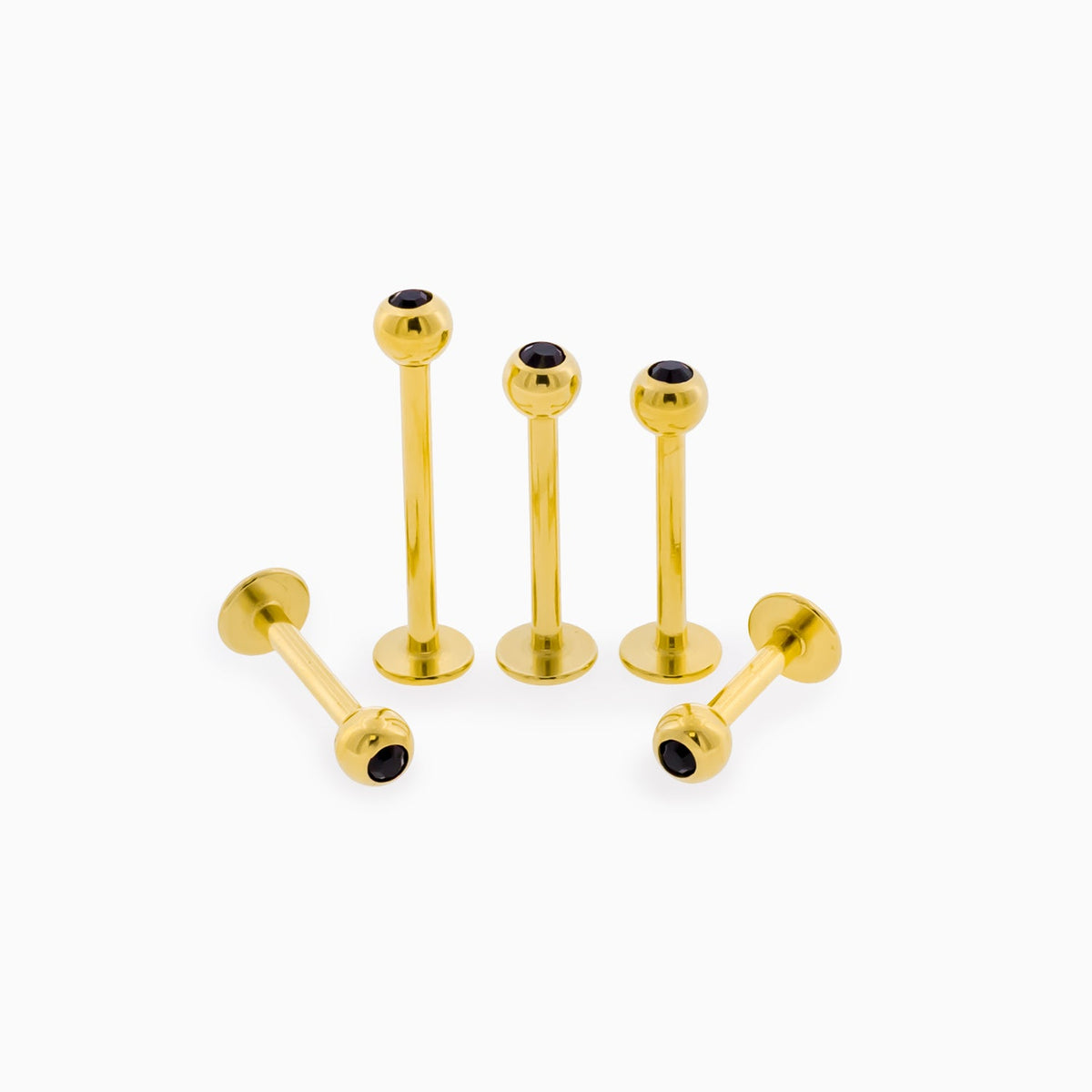 Steel Externally Threaded Labret – Gold PVD 16G | Body Jewelry | Wiccan Center