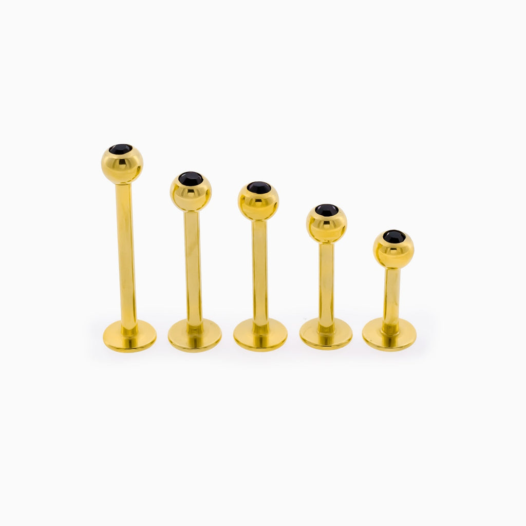 Steel Externally Threaded Labret – Gold PVD 16G | Body Jewelry | Wiccan Center