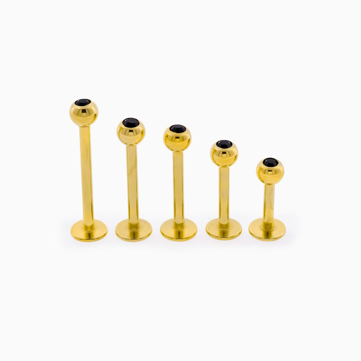 Steel Externally Threaded Labret – Gold PVD 16G | Body Jewelry | Wiccan Center