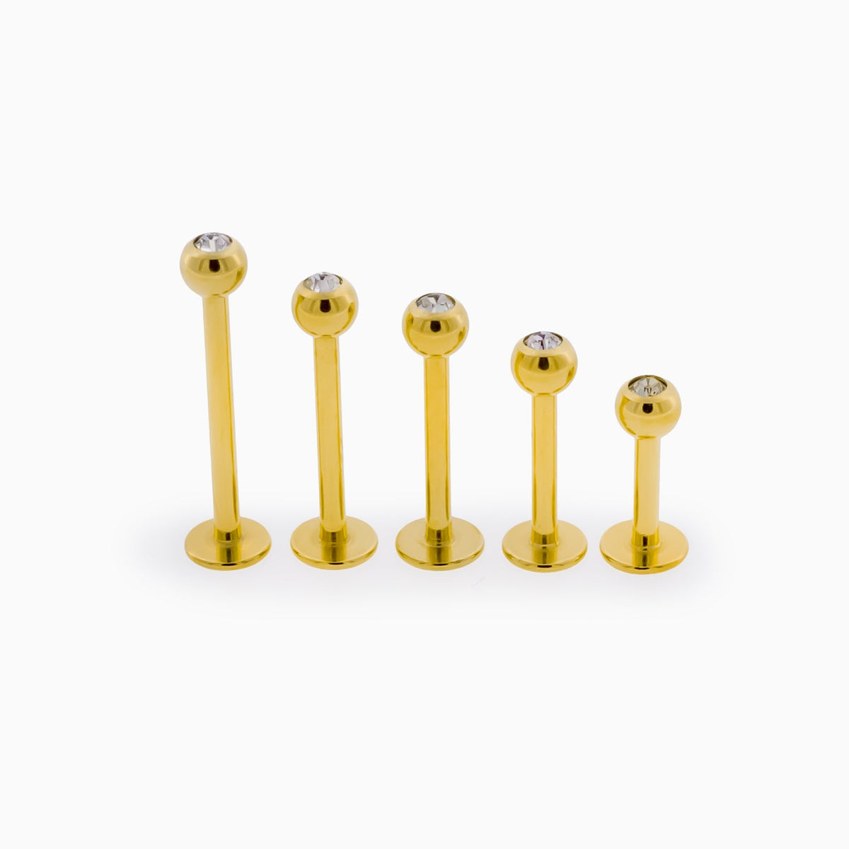 Steel Externally Threaded Labret – Gold PVD 16G | Body Jewelry | Wiccan Center
