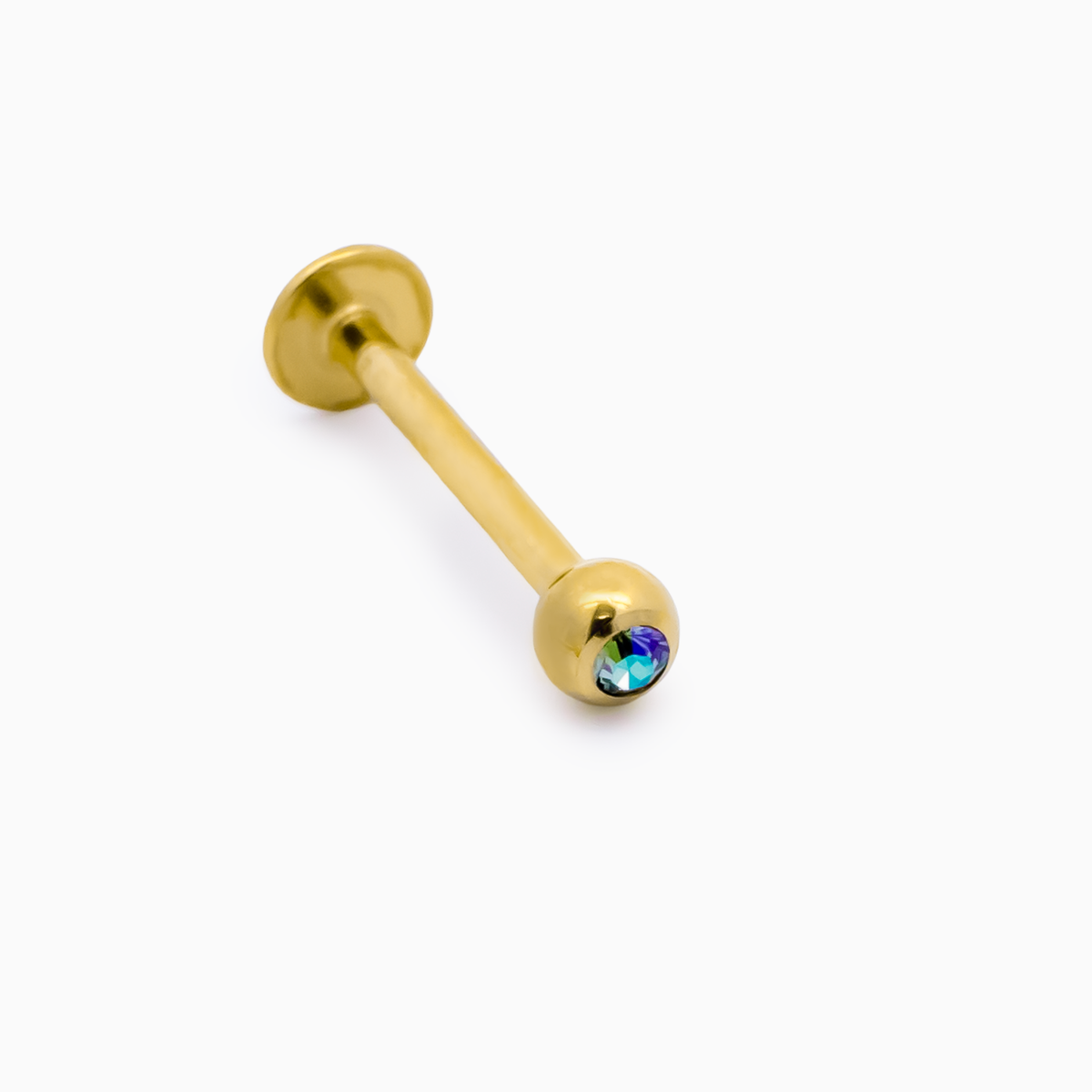 Steel Externally Threaded Labret – Gold PVD 16G | Body Jewelry | Wiccan Center