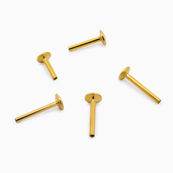 Steel Internally Threaded Labrets - Gold PVD | Body Jewelry | Wiccan Center