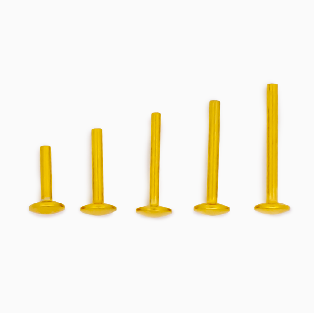 Steel Internally Threaded Labrets - Gold PVD | Body Jewelry | Wiccan Center