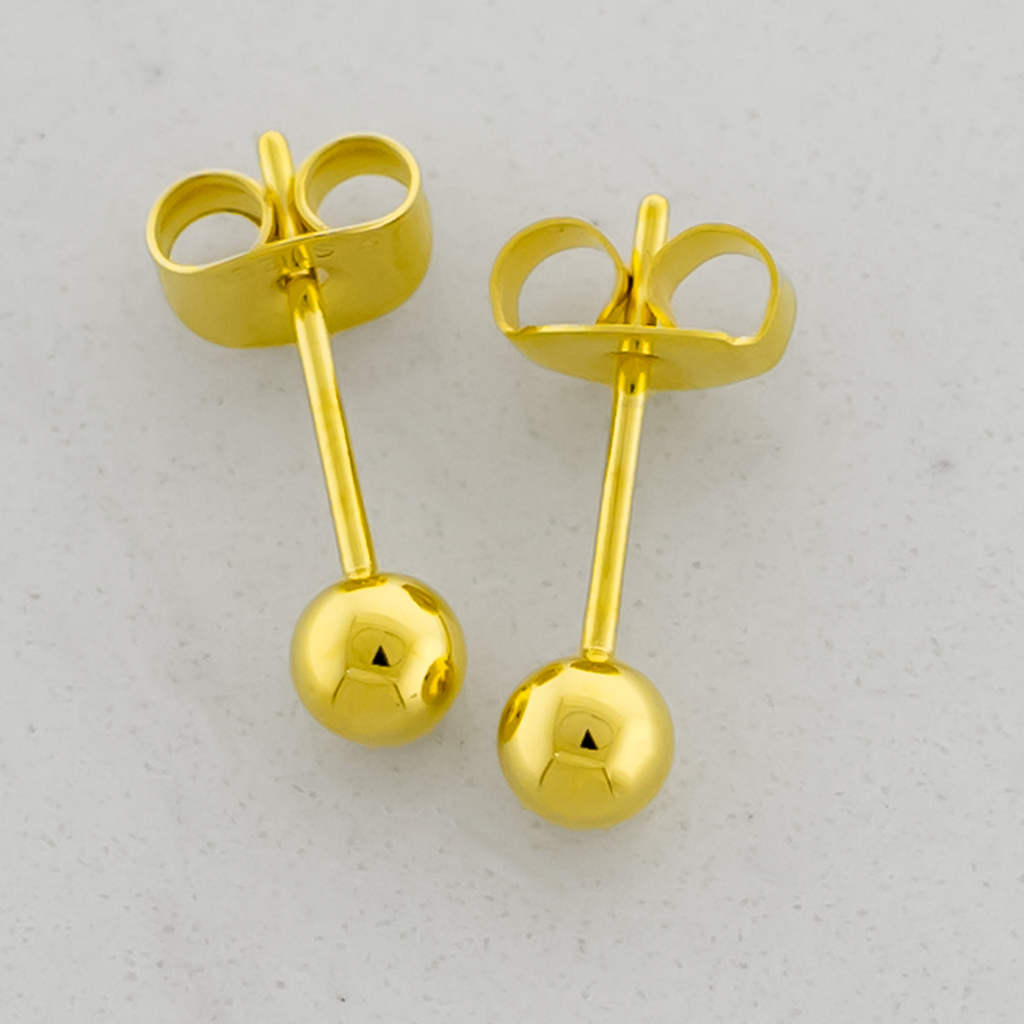 Steel Plain Ball Earring Studs | Body Jewelry | Wiccan Center