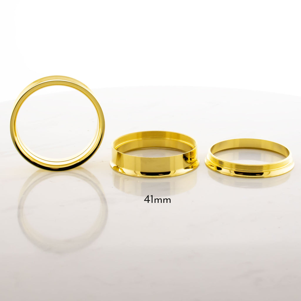 Gold Steel Double Flare Tunnels - Internally Threaded | Body Jewelry | Wiccan Center