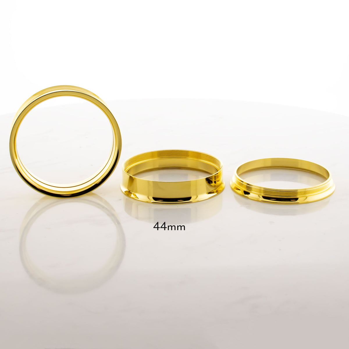 Gold Steel Double Flare Tunnels - Internally Threaded | Body Jewelry | Wiccan Center