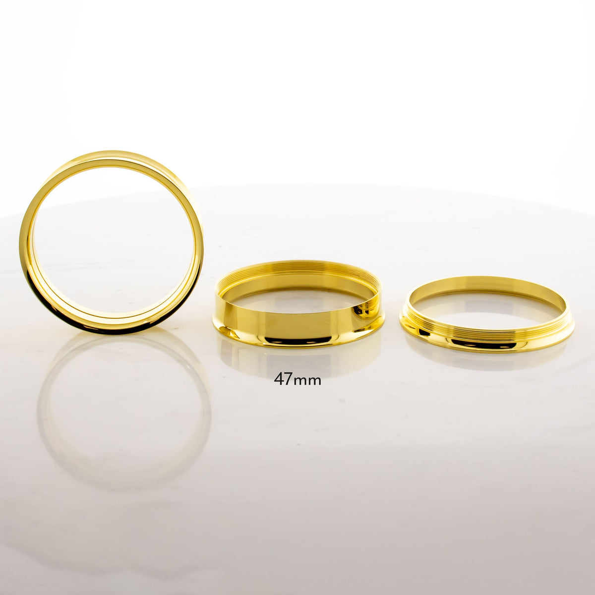 Gold Steel Double Flare Tunnels - Internally Threaded | Body Jewelry | Wiccan Center