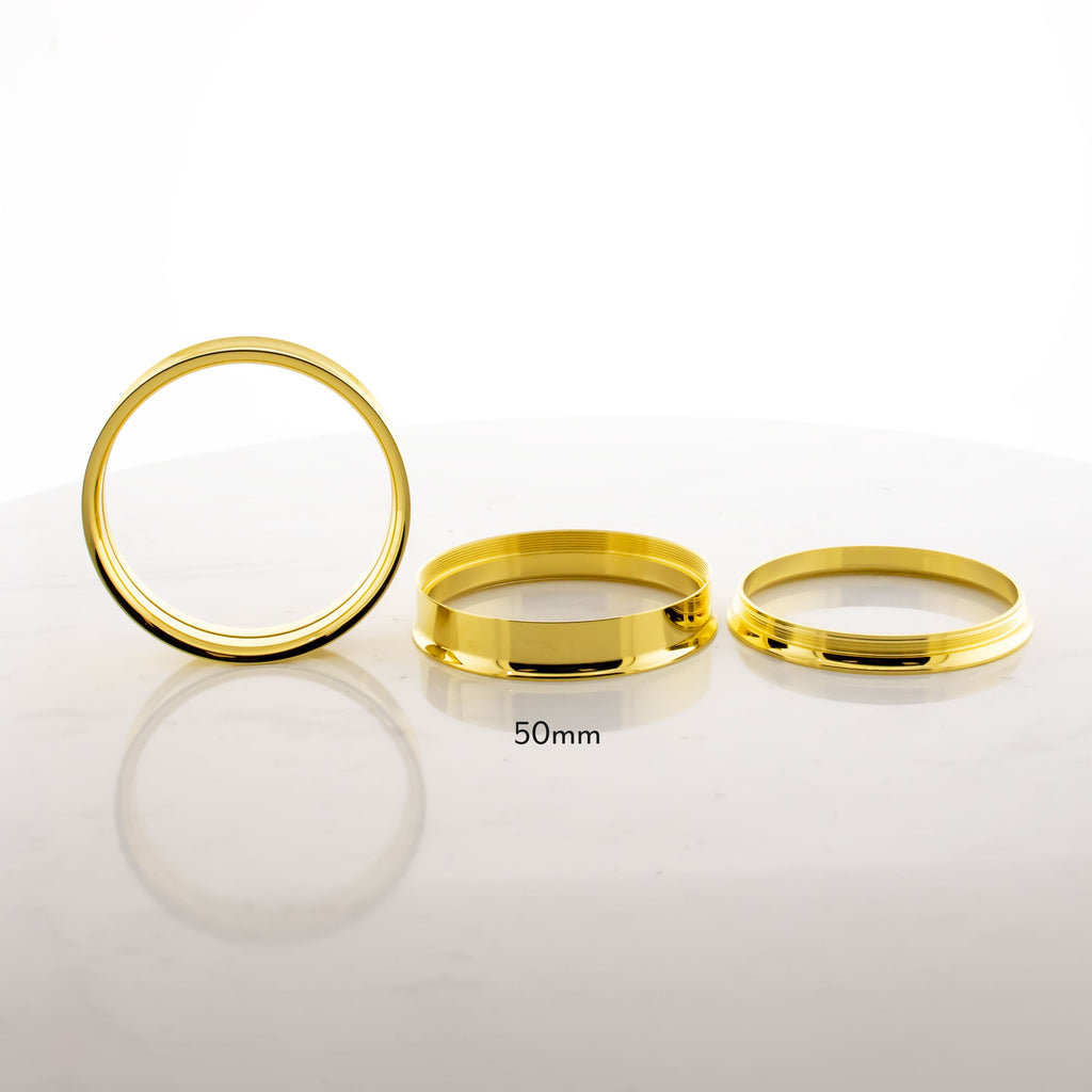 Gold Steel Double Flare Tunnels - Internally Threaded | Body Jewelry | Wiccan Center
