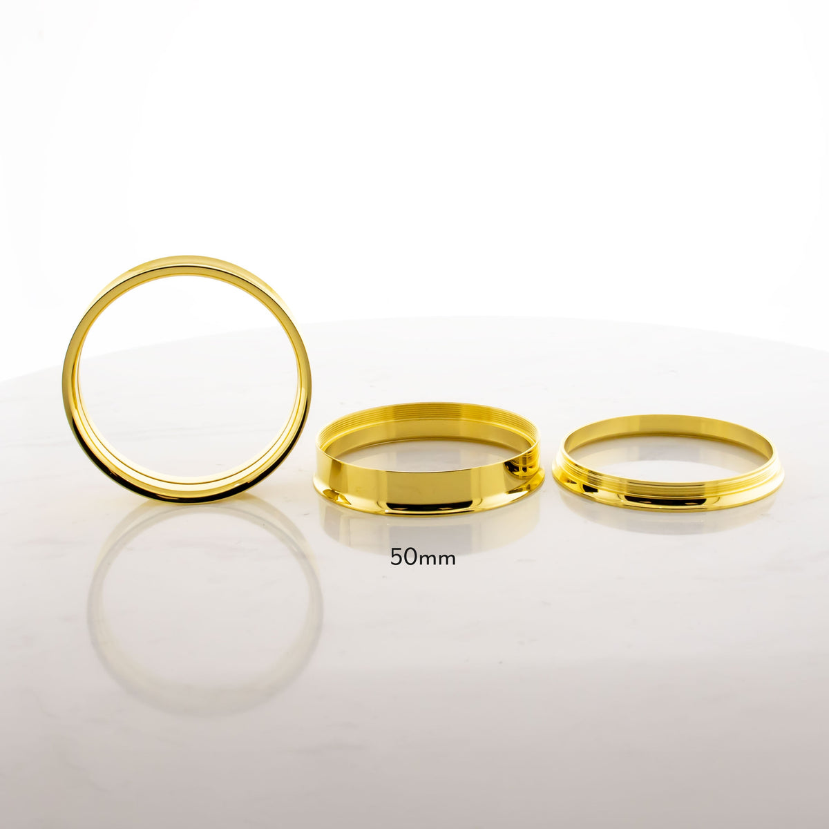 Gold Steel Double Flare Tunnels - Internally Threaded | Body Jewelry | Wiccan Center