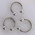 Steel Externally Threaded 12G Horseshoe | Body Jewelry | Wiccan Center