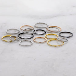 18G - 16G Steel Hinged Segment Rings With Clear Gems | Body Jewelry | Wiccan Center