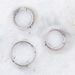 20G - 10G Steel Hinged Segment Rings | Body Jewelry | Wiccan Center