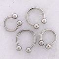 Steel Internally Threaded 12G Horseshoe | Body Jewelry | Wiccan Center