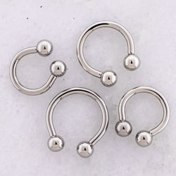 Steel Internally Threaded 12G Horseshoe | Body Jewelry | Wiccan Center