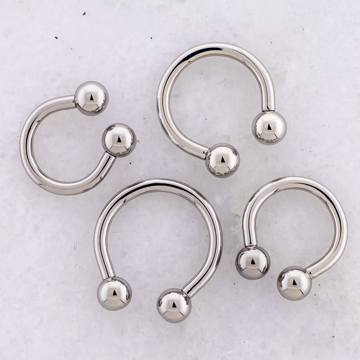 Steel Internally Threaded 12G Horseshoe | Body Jewelry | Wiccan Center
