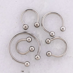Steel Internally Threaded 14G Horseshoe | Body Jewelry | Wiccan Center