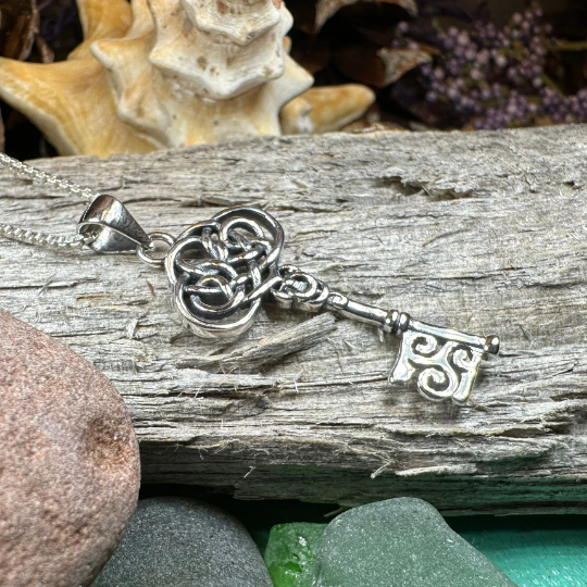 Adelaide Celtic Key Necklace in Sterling Silver | Pendant | Wiccan Center