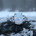 Katerina Opal Celtic Ring in Sterling Silver