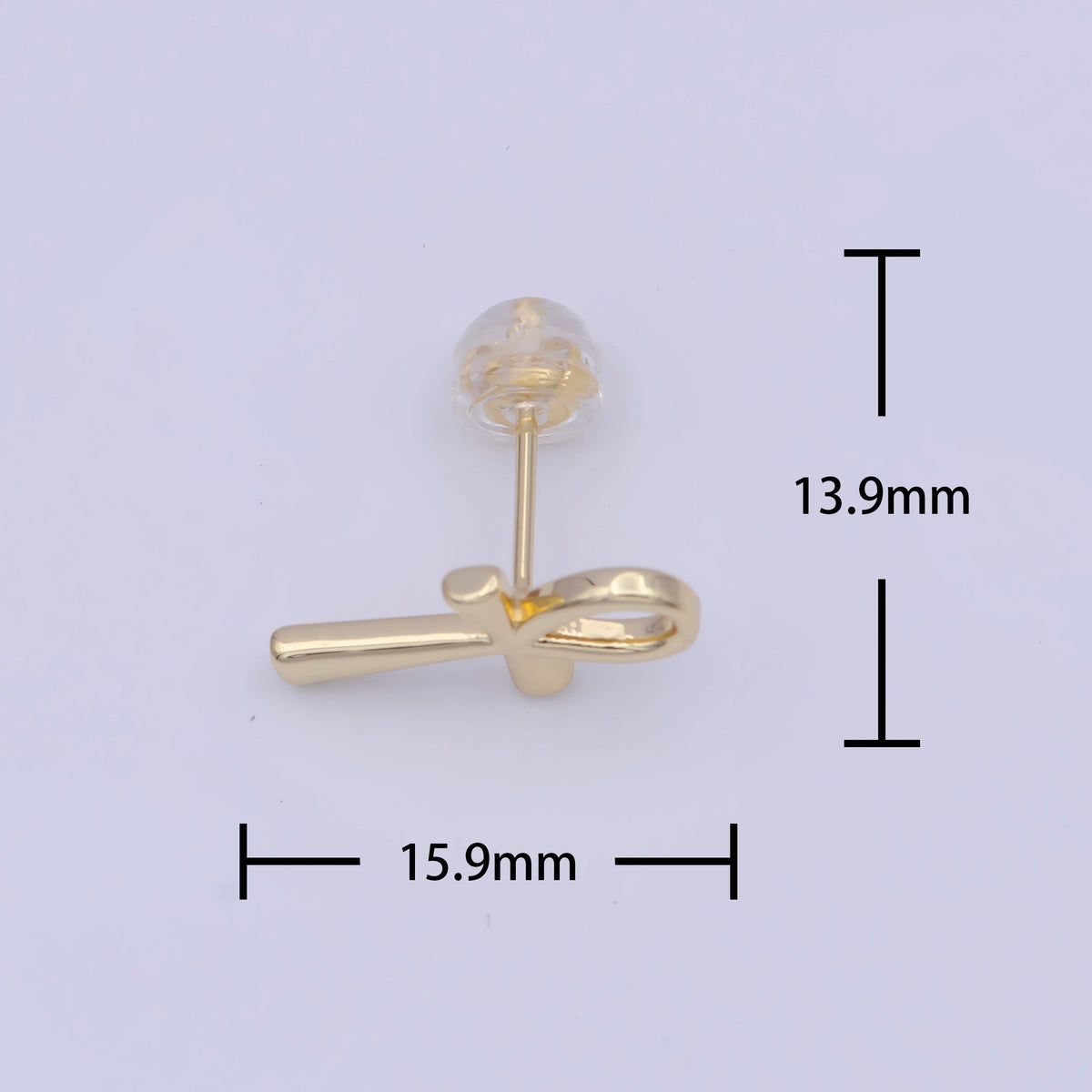 Gold Egyptian Ankh Stud Earrings, Egyptian Symbol, Life , Religious, Egyptian Jewelry, Cartilage Earring AD-582 AD-583 | Earrings | Wiccan Center