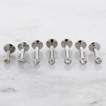 14G Steel Internally Threaded Labret w/Premium Crystal | Body Jewelry | Wiccan Center
