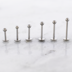 14G Internally Threaded Steel Labret with Ball | Body Jewelry | Wiccan Center