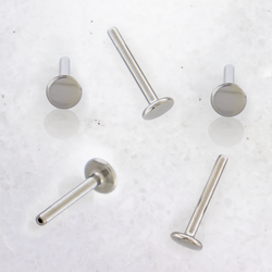 16G/18G Steel Internally Threaded Labret Post- 4mm back | Body Jewelry | Wiccan Center