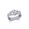 Banded Celtic Knotwork Sterling Silver Ring SM226