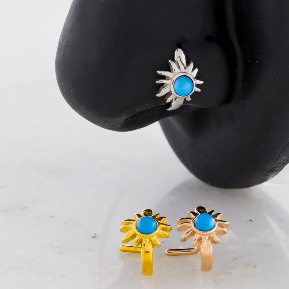 18G Turquoise Sun Nose Curve