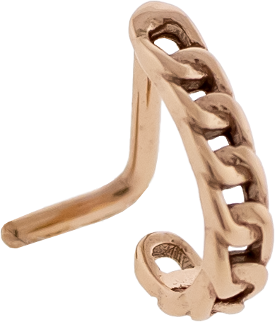 18G Solid Chain Nose Curve | Body Jewelry | Wiccan Center