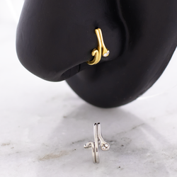 18G Snake With Gem Nose Curve | Body Jewelry | Wiccan Center