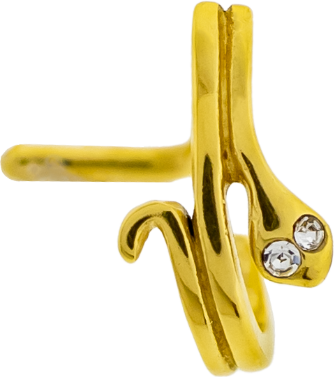 18G Snake With Gem Nose Curve | Body Jewelry | Wiccan Center