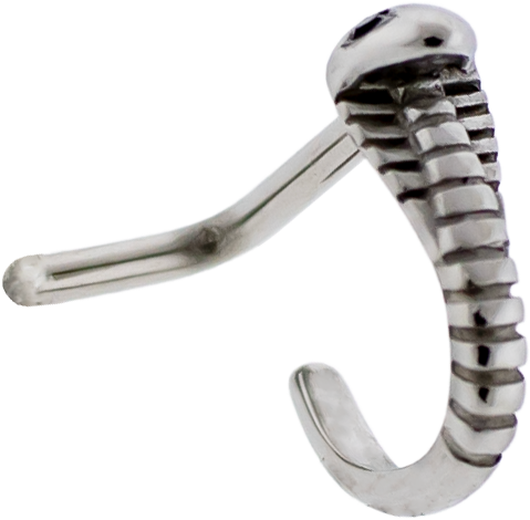 18G Cobra With Gem Nose Curve | Body Jewelry | Wiccan Center