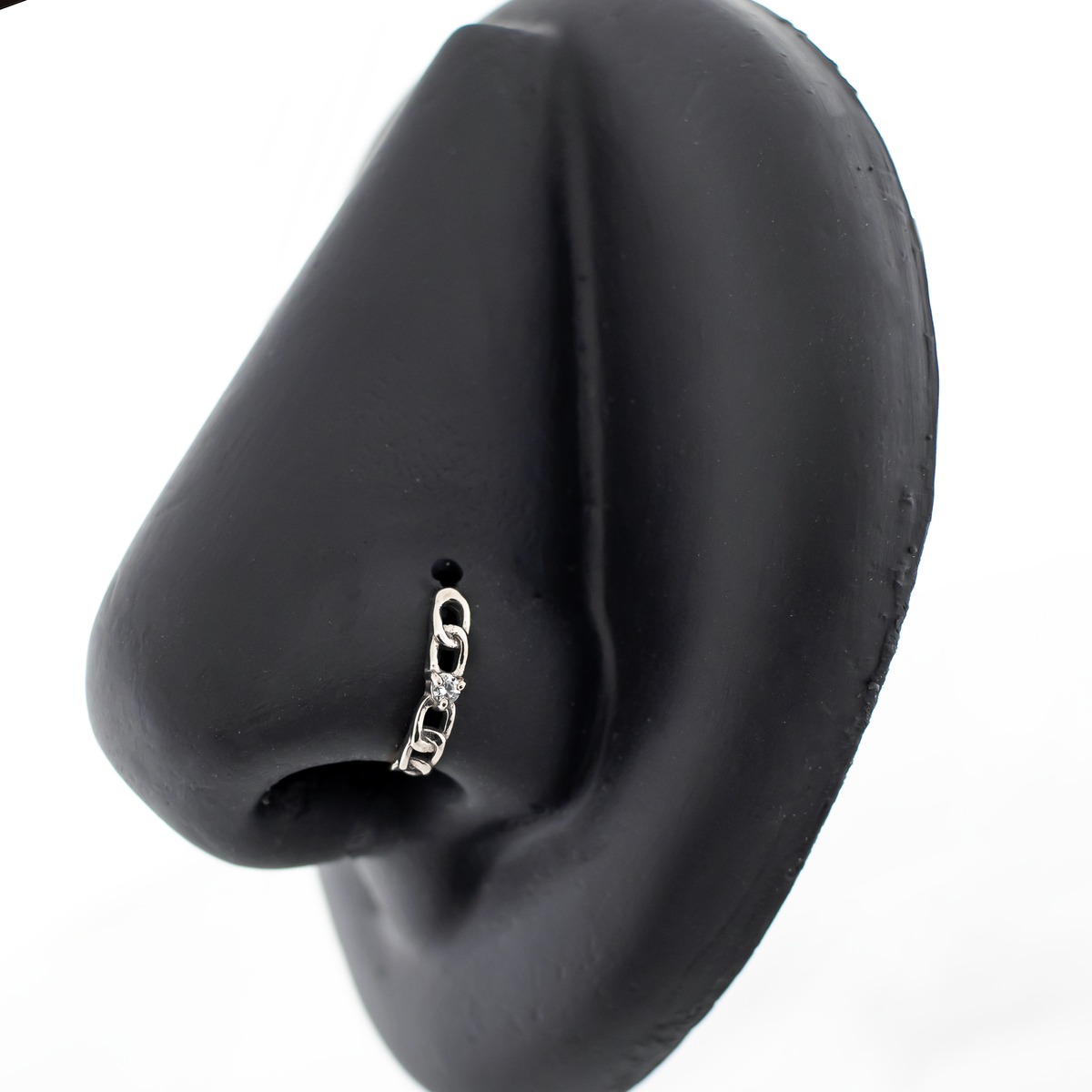 18G Chain With Gem Nose Curve | Body Jewelry | Wiccan Center