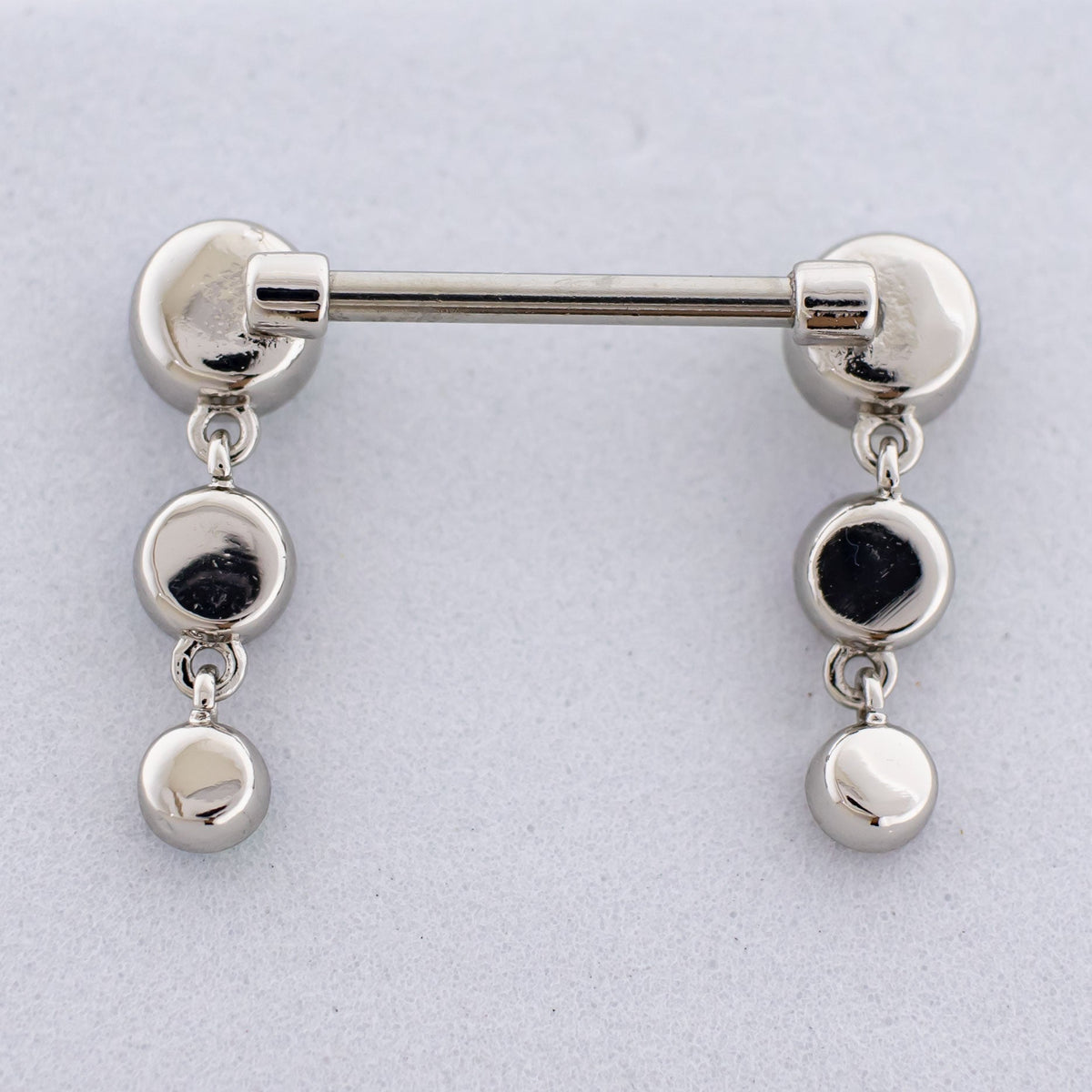 14G Triple Gem Drop Nipple Barbell | | Wiccan Center