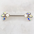 14G Aurora Borealis with Pearl Nipple Barbell | | Wiccan Center