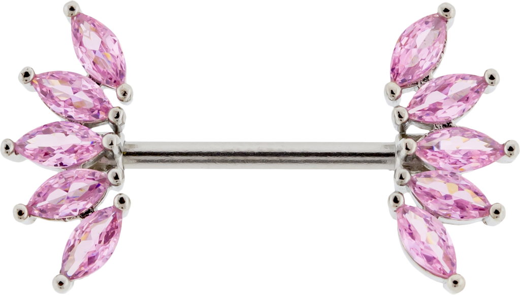 14G Marquise Gemstone Nipple Barbell | | Wiccan Center