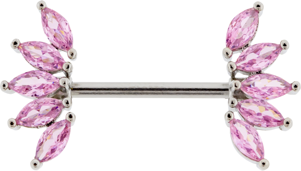 14G Marquise Gemstone Nipple Barbell | | Wiccan Center