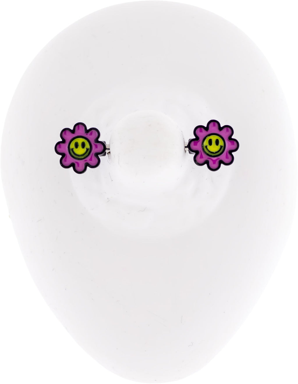 14G Nipple Barbell - Pink Glow in the Dark Flower | Body Jewelry | Wiccan Center
