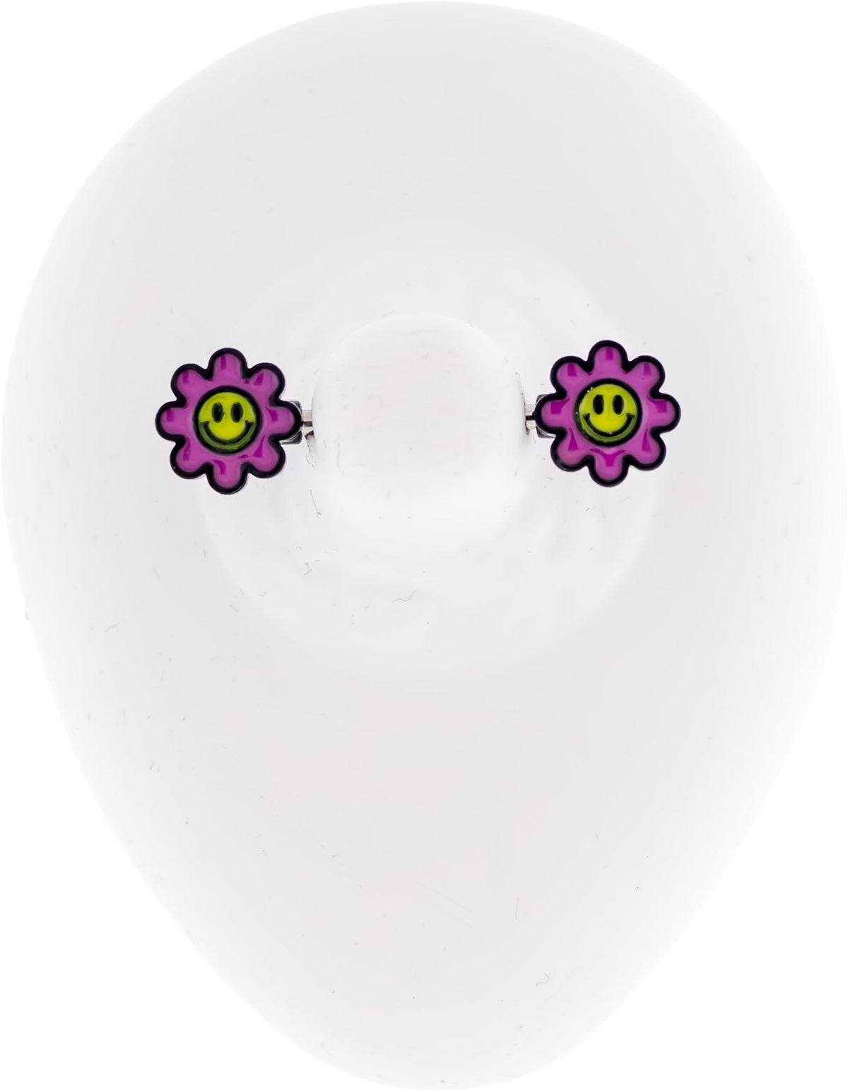 14G Nipple Barbell - Pink Glow in the Dark Flower | Body Jewelry | Wiccan Center