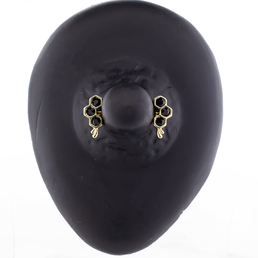 14G Dripping Honeycomb Nipple Barbell | | Wiccan Center