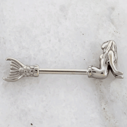 14G Mermaid Nipple Barbell | | Wiccan Center