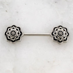 14G Mandala Nipple Barbell | | Wiccan Center
