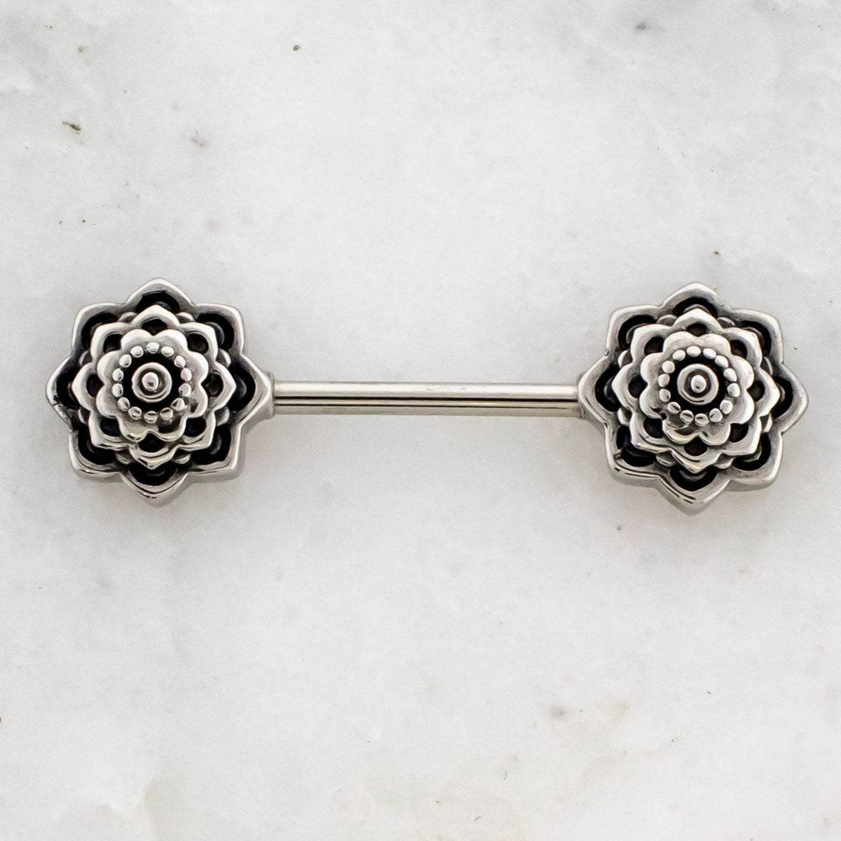 14G Mandala Nipple Barbell | | Wiccan Center