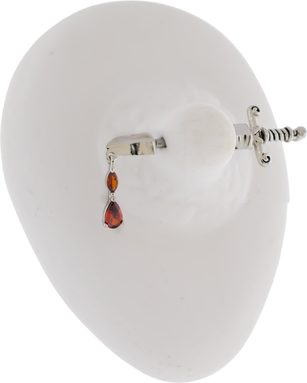 14G Sword With Gem Blood Dangle Nipple Barbell | Body Jewelry | Wiccan Center