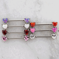 14G Gem or Opal Heart Nipple Barbell | | Wiccan Center